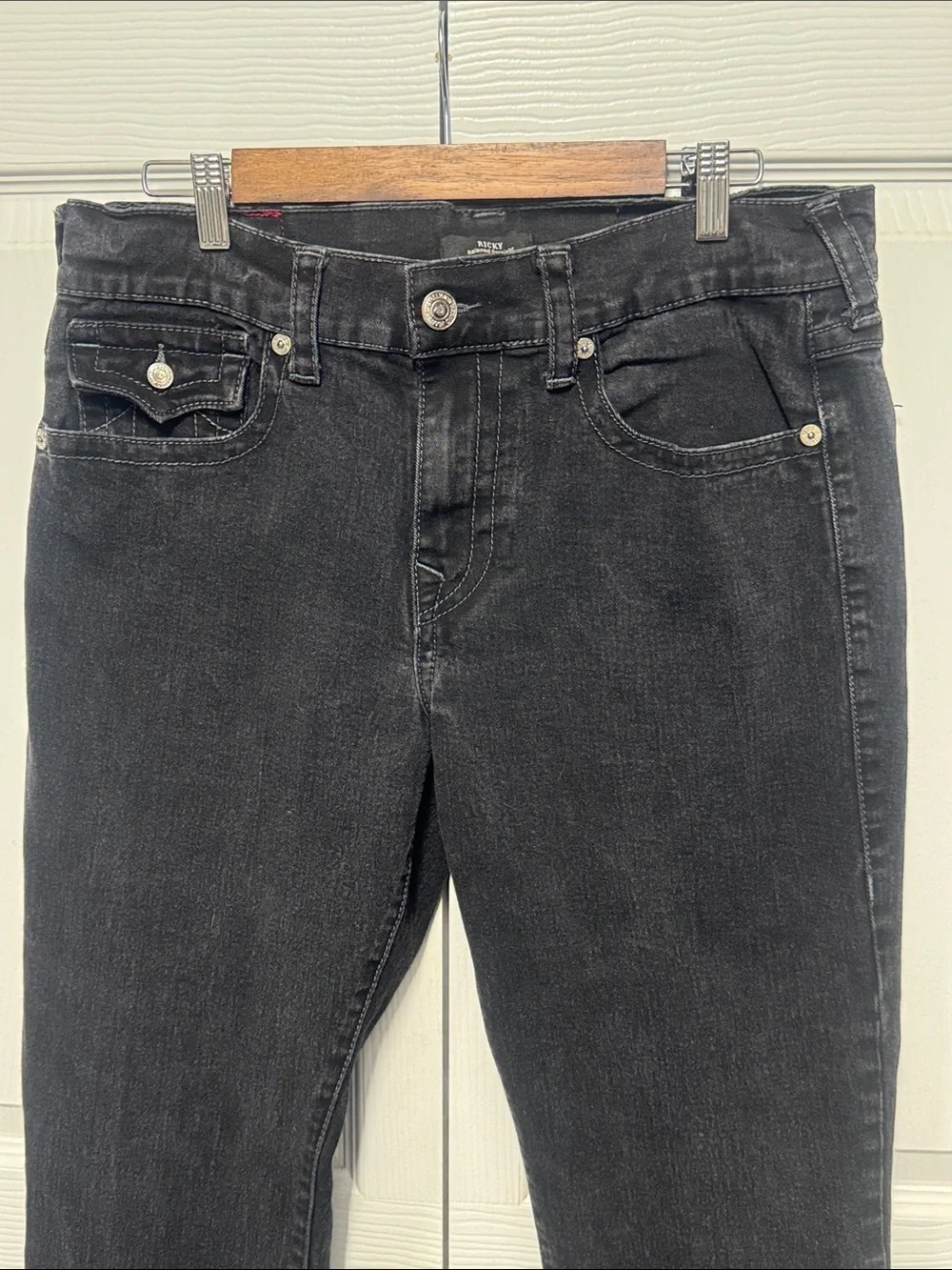 True Religion Men's Black Straight-Leg Jeans